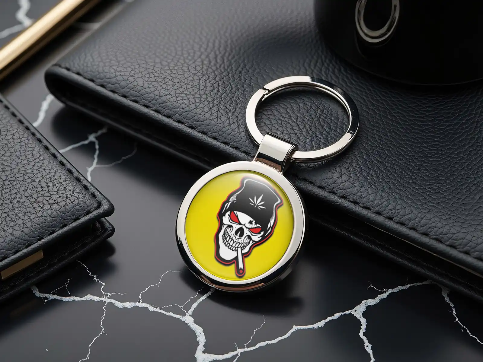 Personalized Keychains Glossy Max Classy Metal 